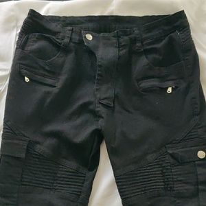 Jeans Black Motorcycle Style